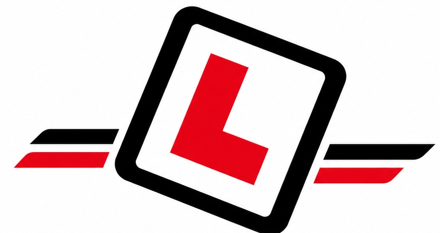 Mike Stewart's chosen tilted red learner L-plate logo